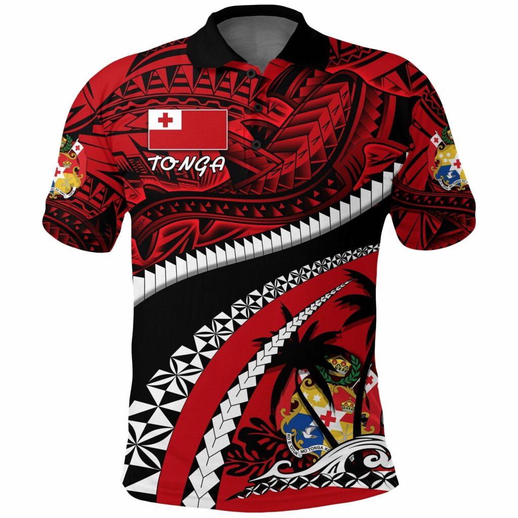 Tonga Polynesian Shark Tattoo Polo Shirt | For Men & Women | PO1341
