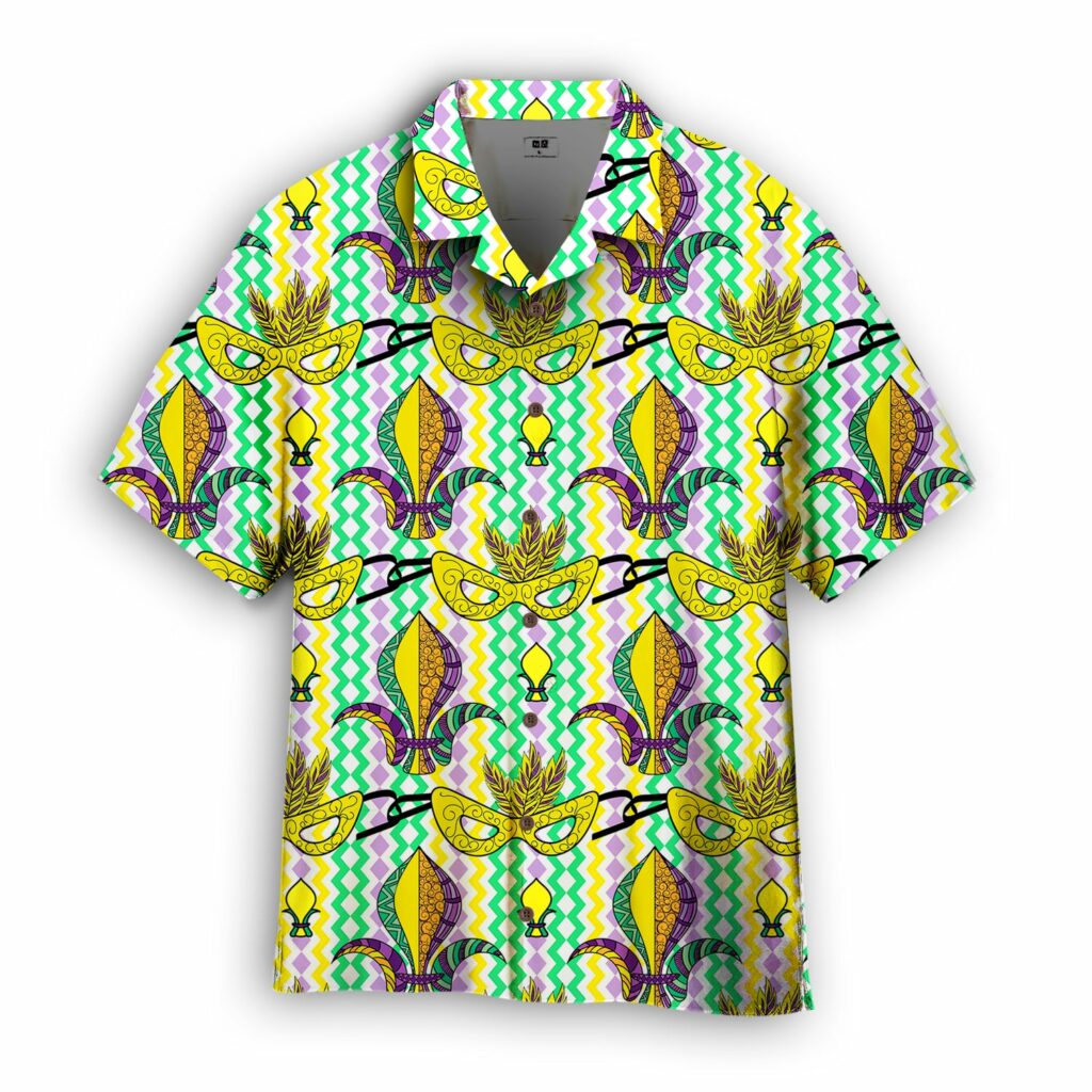 Happy Mardi Gras Fat Tuesday Carnival Hawaiian Shirt | For Men &amp; Women | WT1281