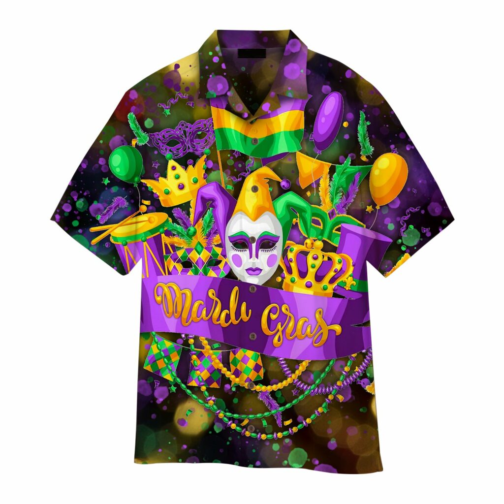Happy Mardi Gras Fat Tuesday Carnival Hawaiian Shirt | For Men &amp; Women | WT1709