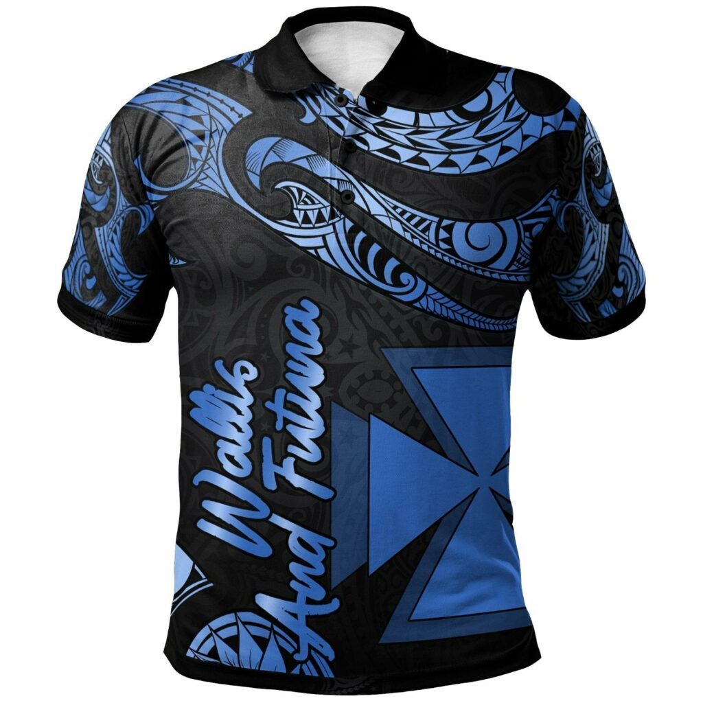 Wallis And Futuna Polynesian – Poly Tattoo Blue Version Polo Shirt | For Men & Women | PO1134