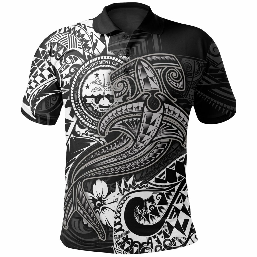 White Shark Polynesian Tattoo Polo Shirt | For Men & Women | PO1325