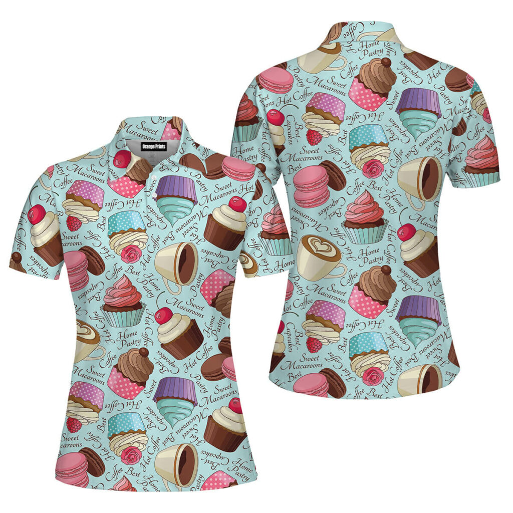 Yummy Colorful Chocolate Cupcakes Polo Shirt | For Women | PO5360