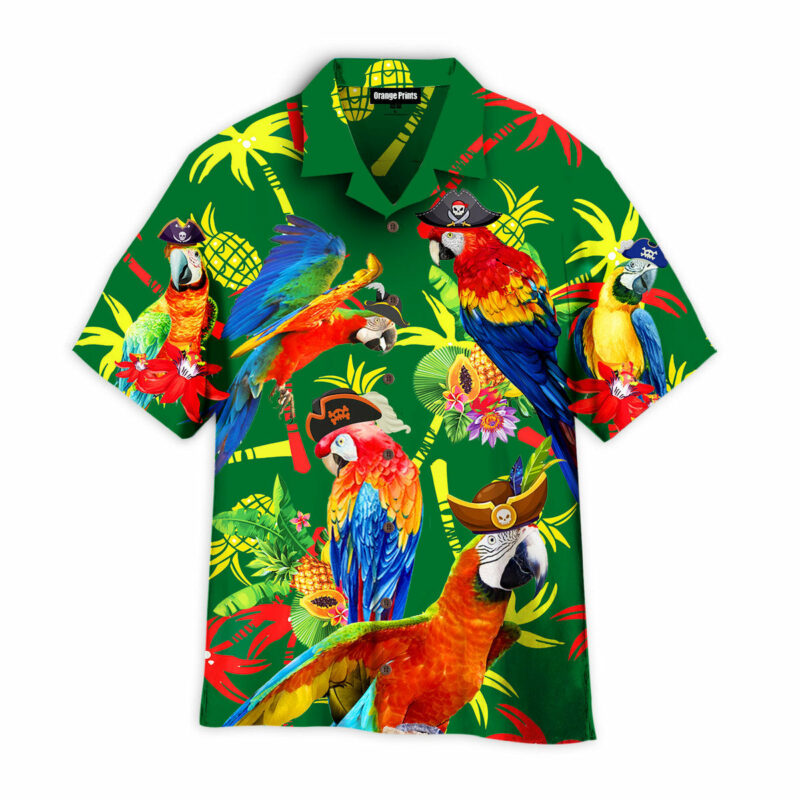 Pirate Parrots Tropical Hawaiian Shirt | For Men &amp; Women | WT9608