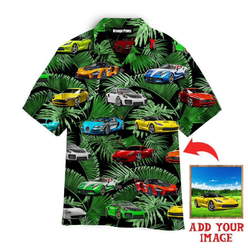 Super Car Tropical Custom Photo Aloha Hawaiian Shirts | For Men &amp; Women | HWP1290